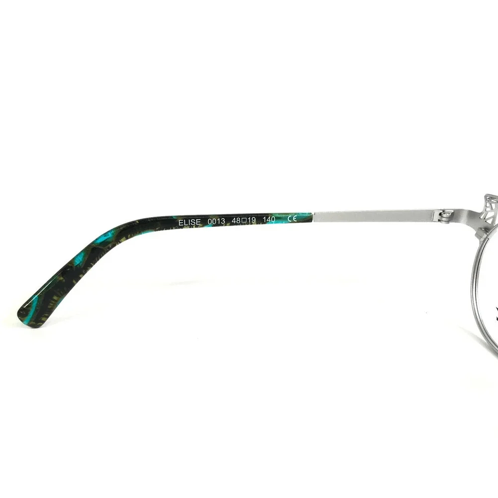 BOZ Eyeglasses Frames ELISE 0013 Matte Black Silver Cat Eye Full Rim 48-19-140